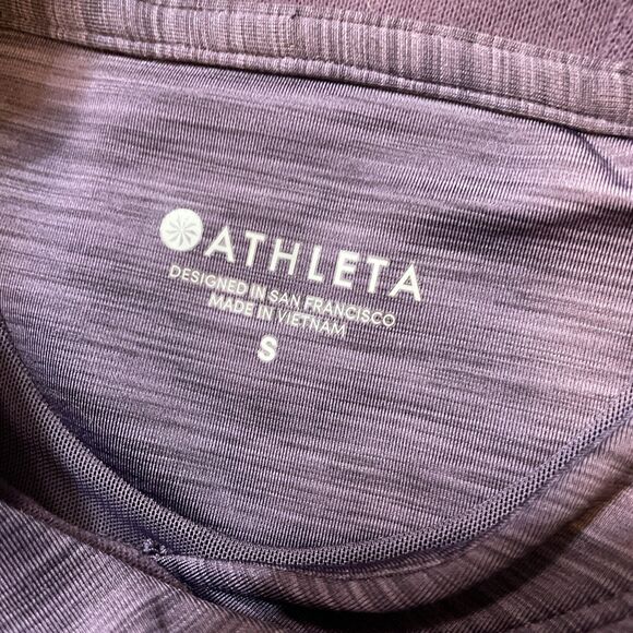Athleta Back Crossover Hooded sweatshirt Pullover size Small Purple - Picture 7 of 10